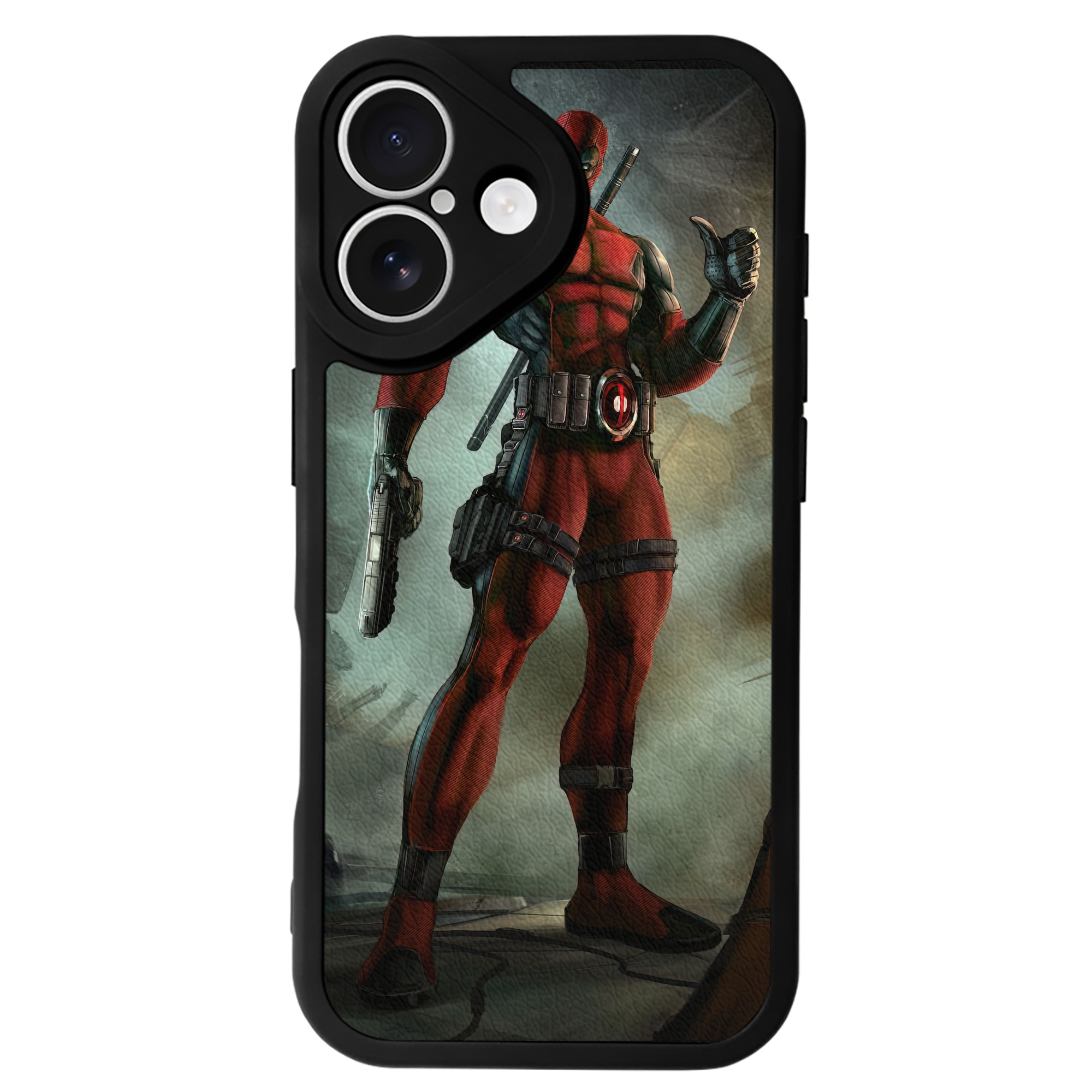 （画像用） Deadpool デッドプール 【iPhone 16シリーズ対応】シリコンスマホケース（レザー調） 材質：シリコン